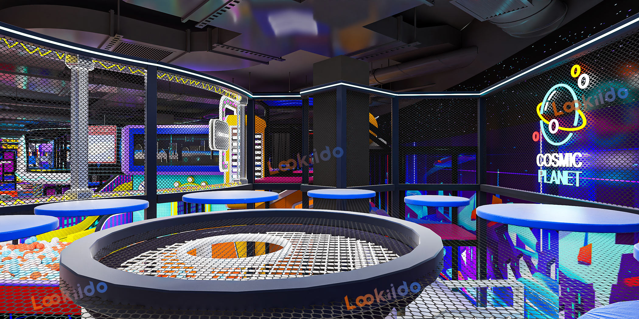 Customized Cosmic Cyber Playground: Where Futuristic Adventure Meets Play Equipment Manufacturers