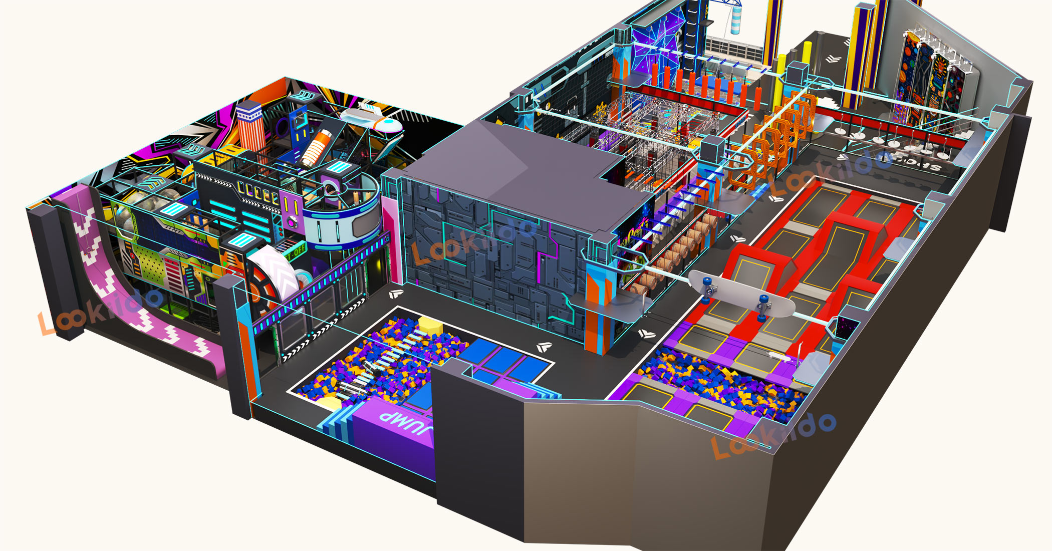 Urban Motion Nexus: Industrial Jump Climb Park Customized Equipment Factory