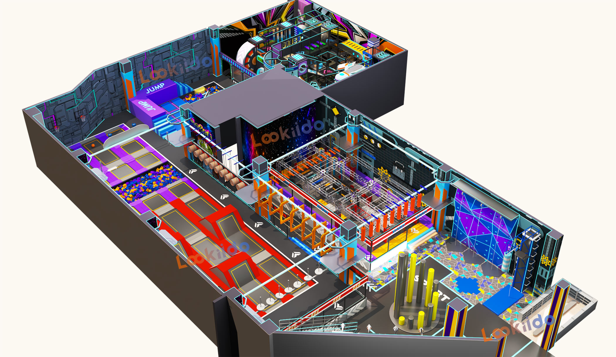 Urban Motion Nexus: Industrial Jump Climb Park Customized Equipment Factory