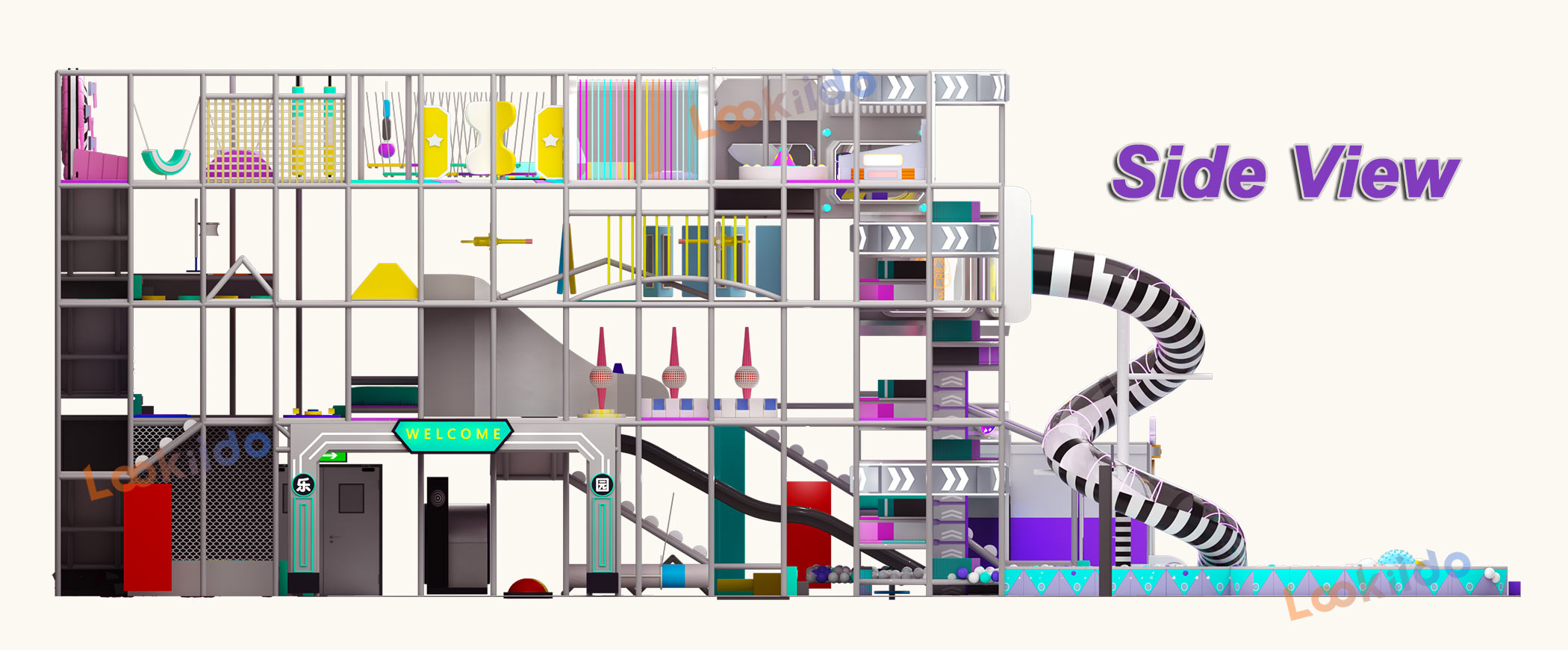 Vertical Vantage: 8.8m High-Capacity, Multi-Level Children Playground Equipment Investment Model