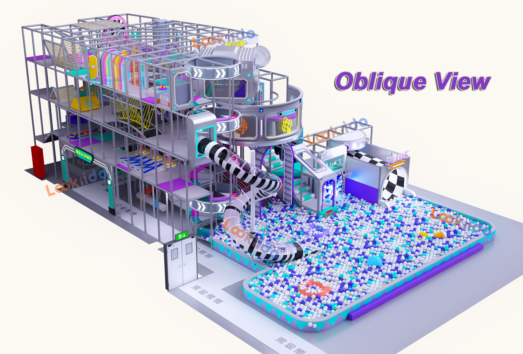 Vertical Vantage: 8.8m High-Capacity, Multi-Level Children Playground Equipment Investment Model