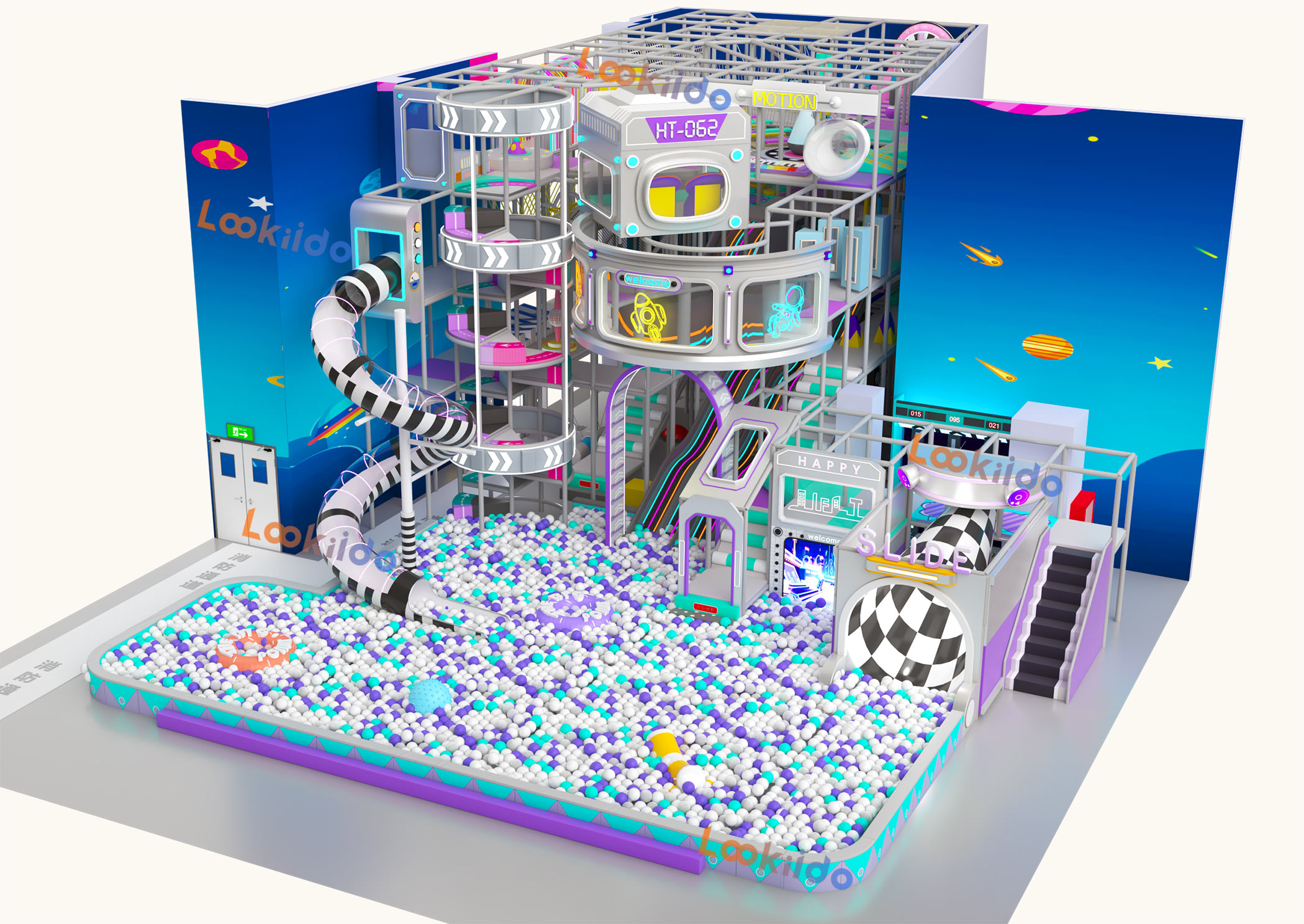 Vertical Vantage: 8.8m High-Capacity, Multi-Level Children Playground Equipment Investment Model