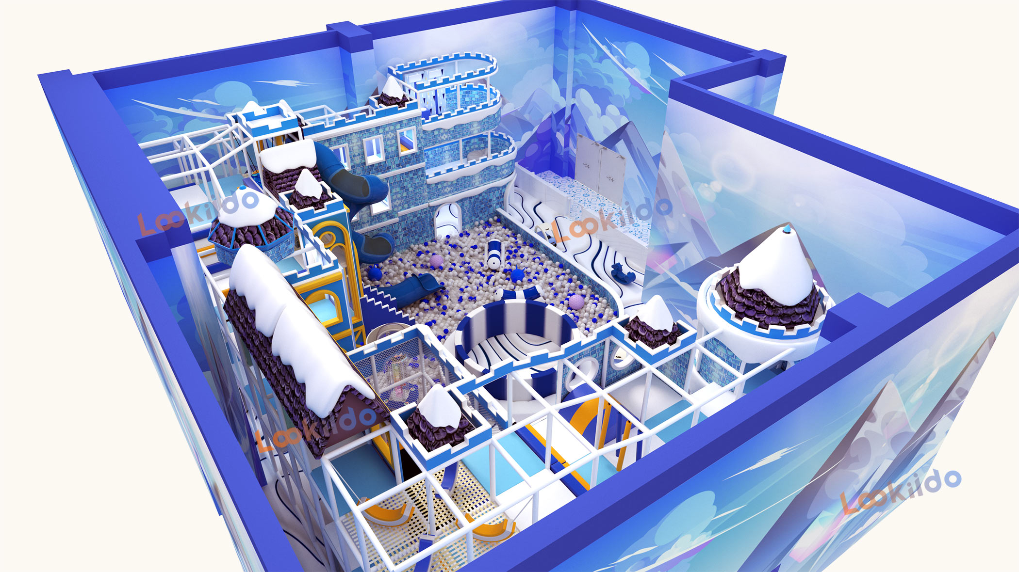 Glacier Palace: Customized Durable Indoor Snow Kingdom Playground Equipment for Warm Climates