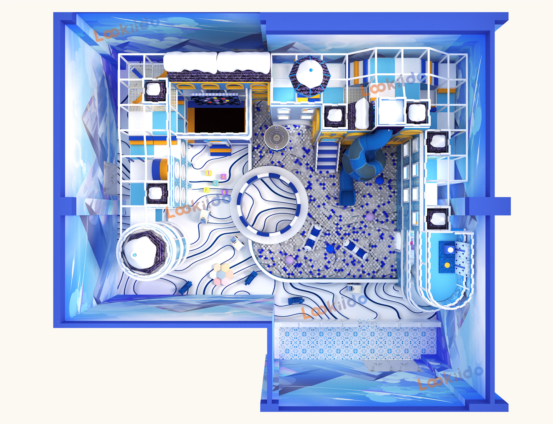 Glacier Palace: Customized Durable Indoor Snow Kingdom Playground Equipment for Warm Climates