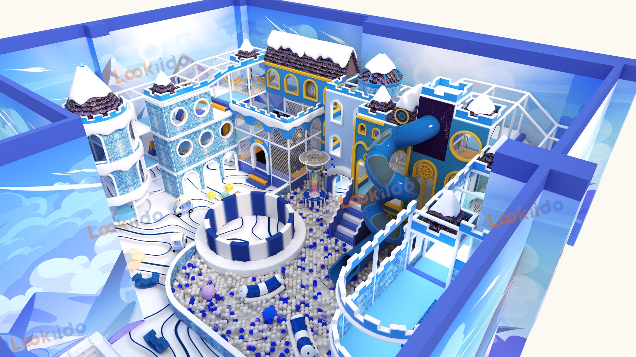 Glacier Palace: Customized Durable Indoor Snow Kingdom Playground Equipment for Warm Climates