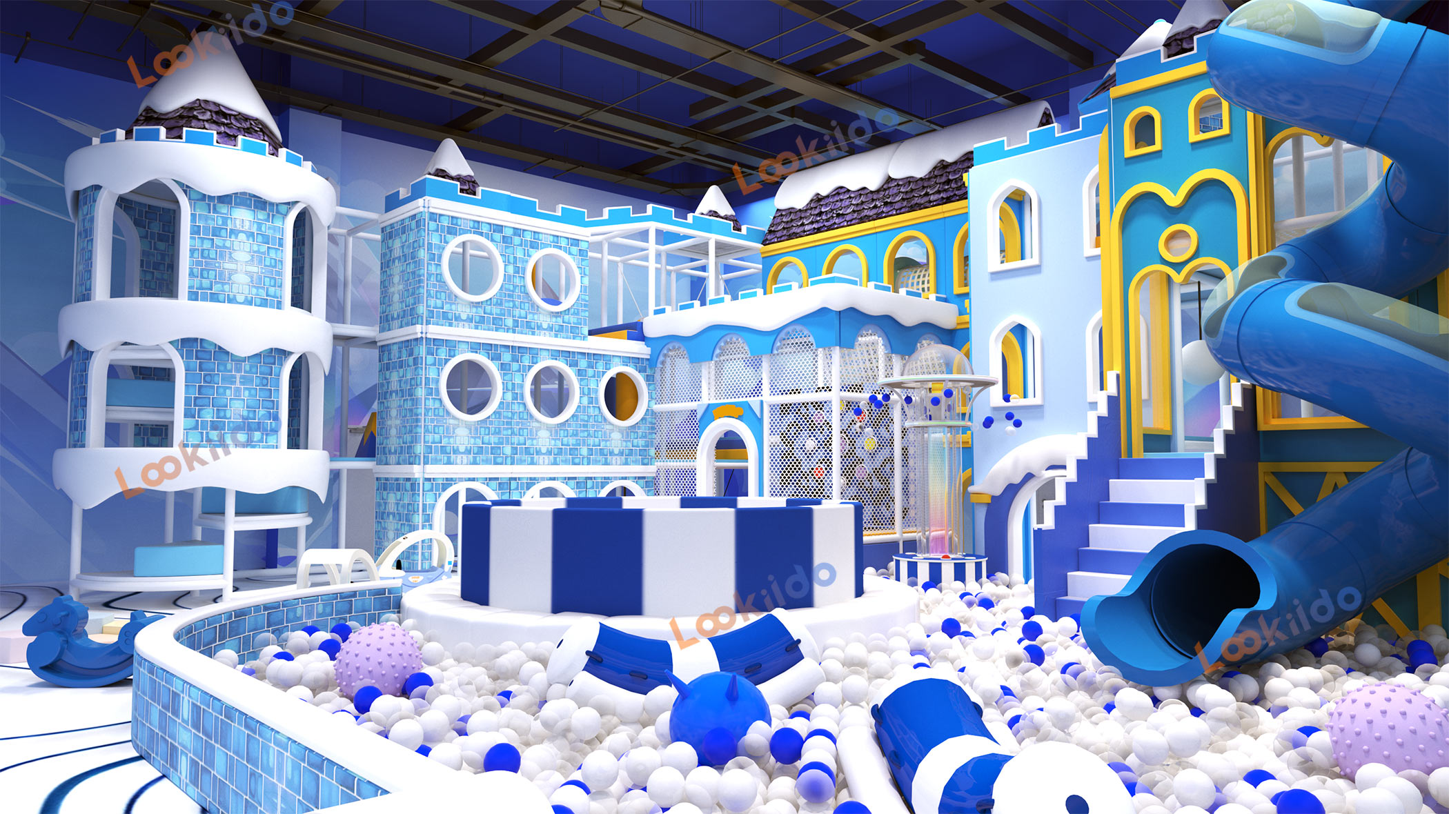 Glacier Palace: Customized Durable Indoor Snow Kingdom Playground Equipment for Warm Climates