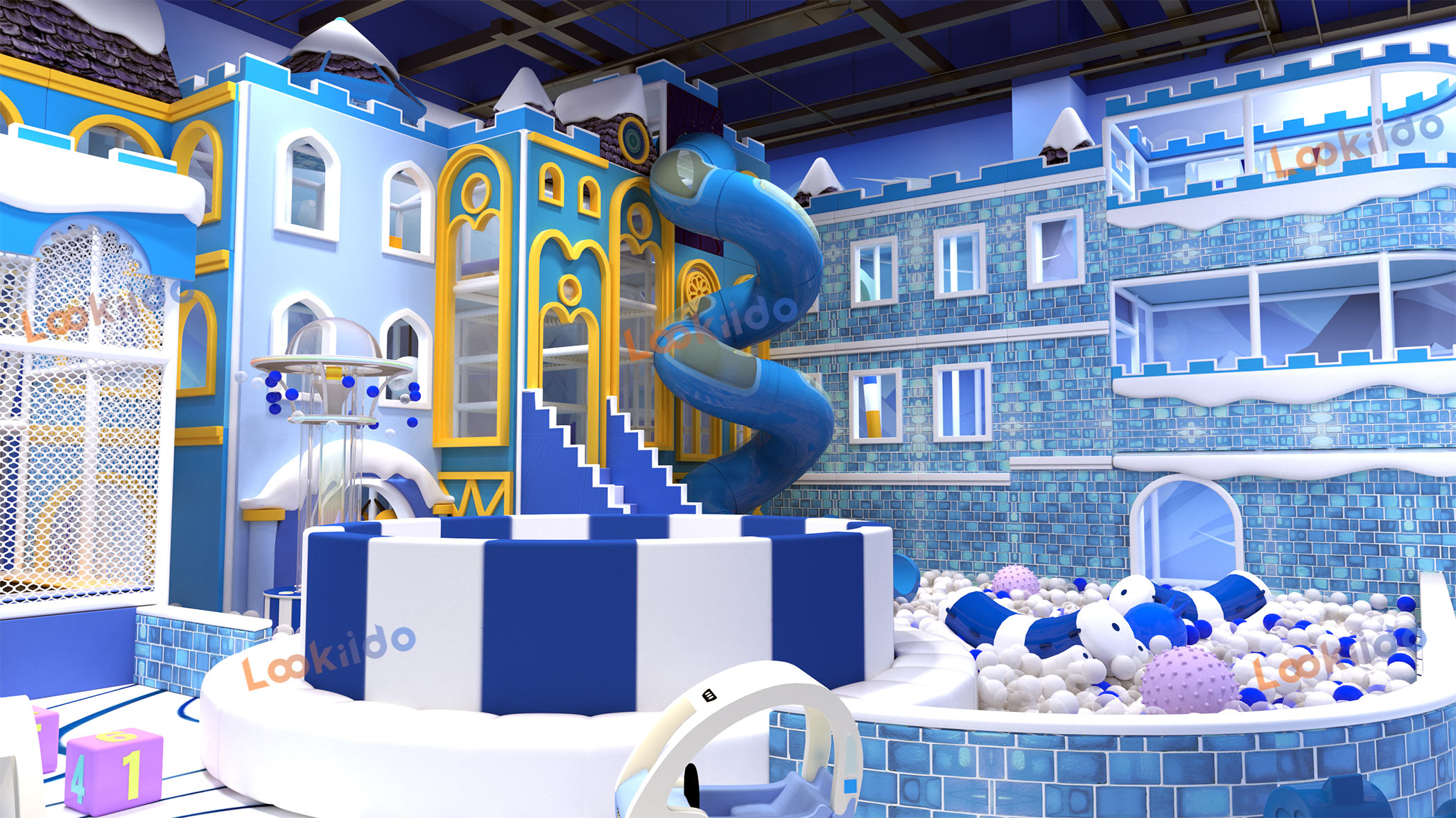 Glacier Palace: Customized Durable Indoor Snow Kingdom Playground Equipment for Warm Climates