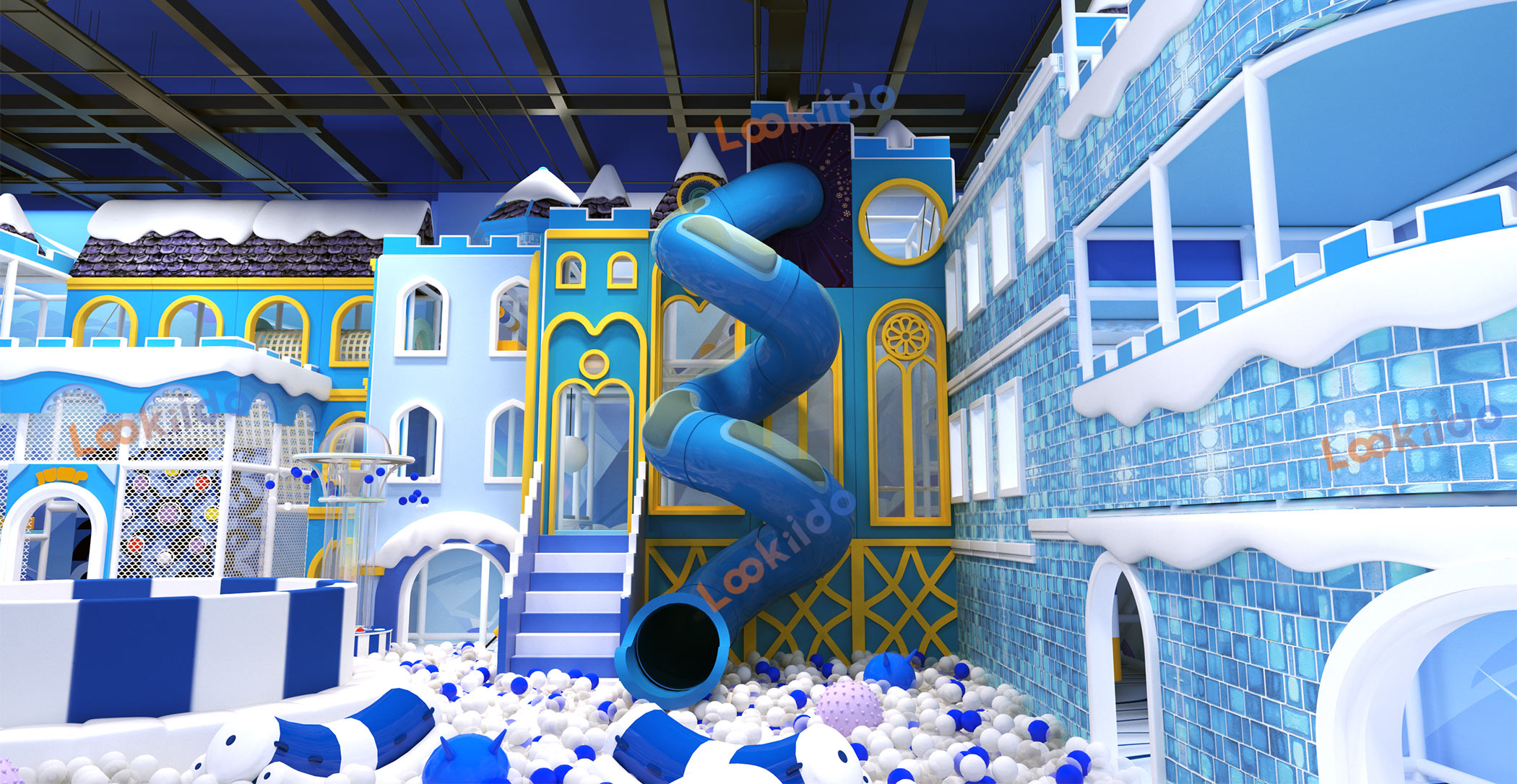 Glacier Palace: Customized Durable Indoor Snow Kingdom Playground Equipment for Warm Climates