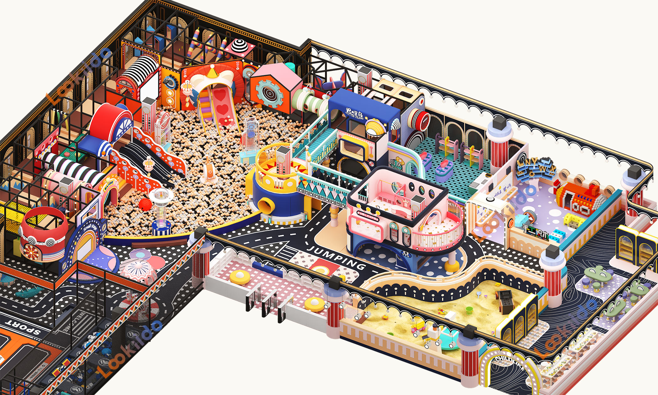 700sqm Metro-City FEC: High-Yield L-Shaped Playground Sports Complex Equipment Manufacturers