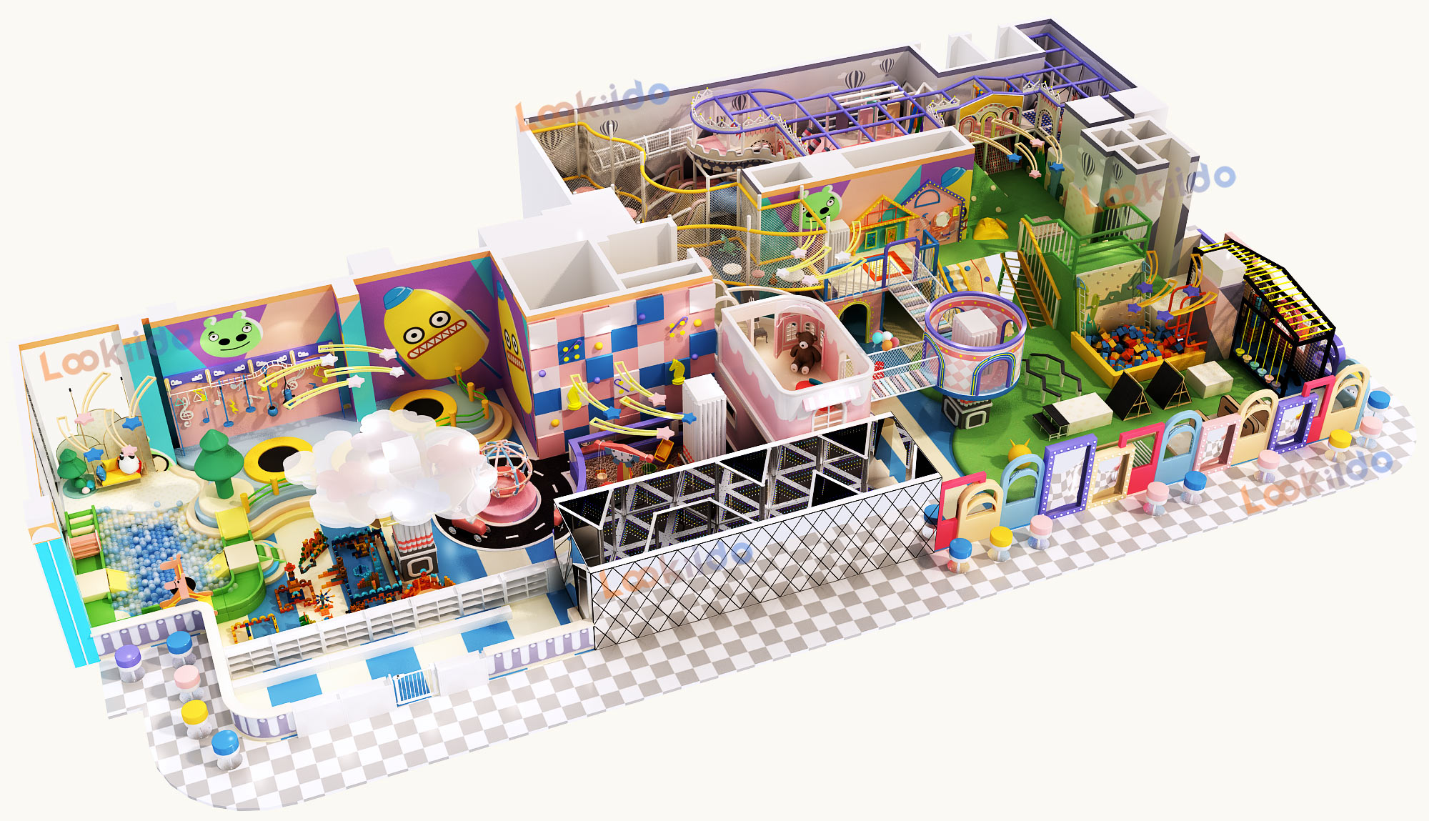 Dual-Theme Kids Playground Equipment Investment: Sunny Oasis Mysterious Desert Nights