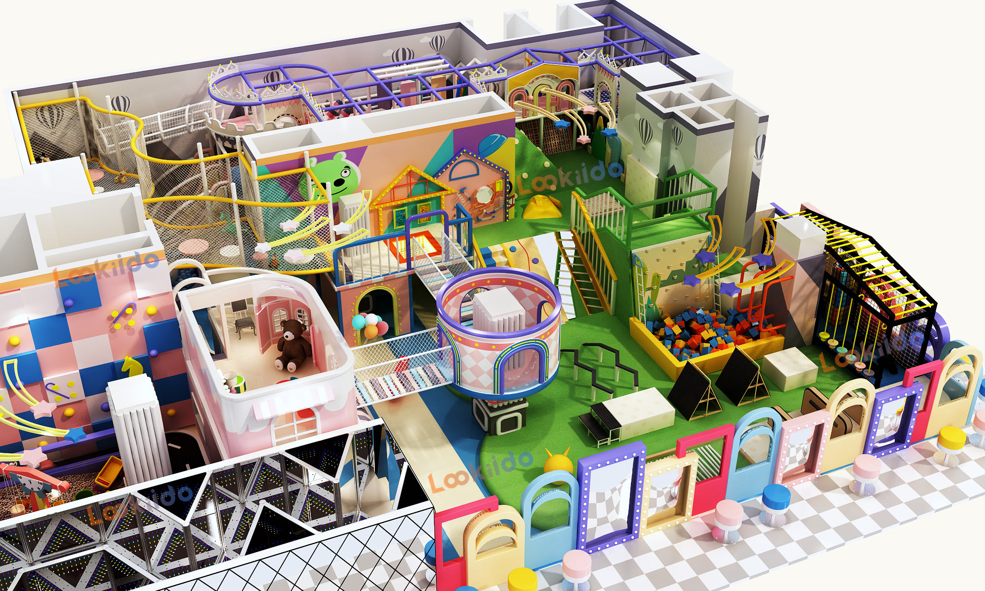 Dual-Theme Kids Playground Equipment Investment: Sunny Oasis Mysterious Desert Nights