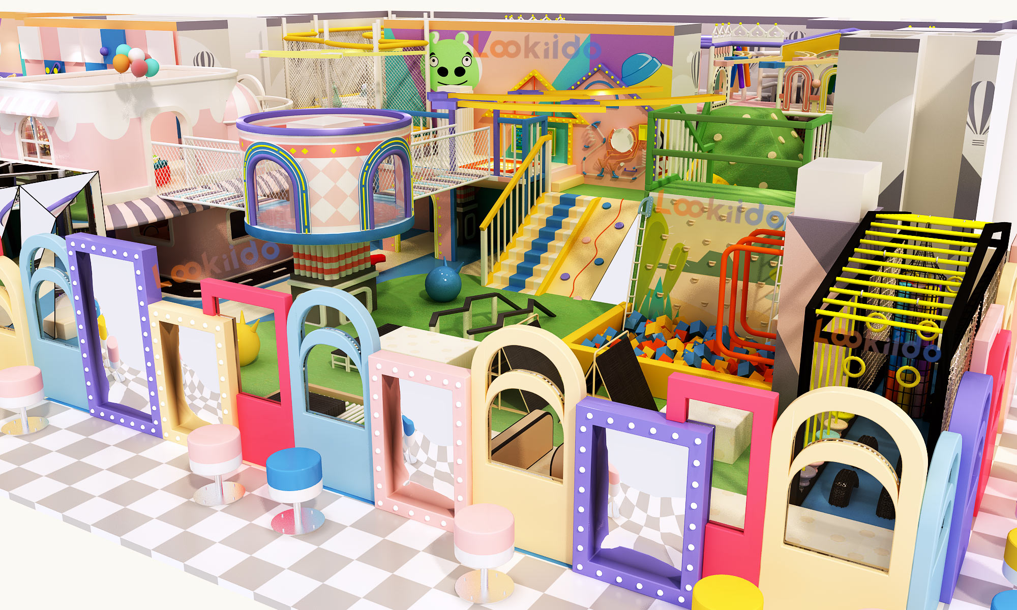 Dual-Theme Kids Playground Equipment Investment: Sunny Oasis Mysterious Desert Nights