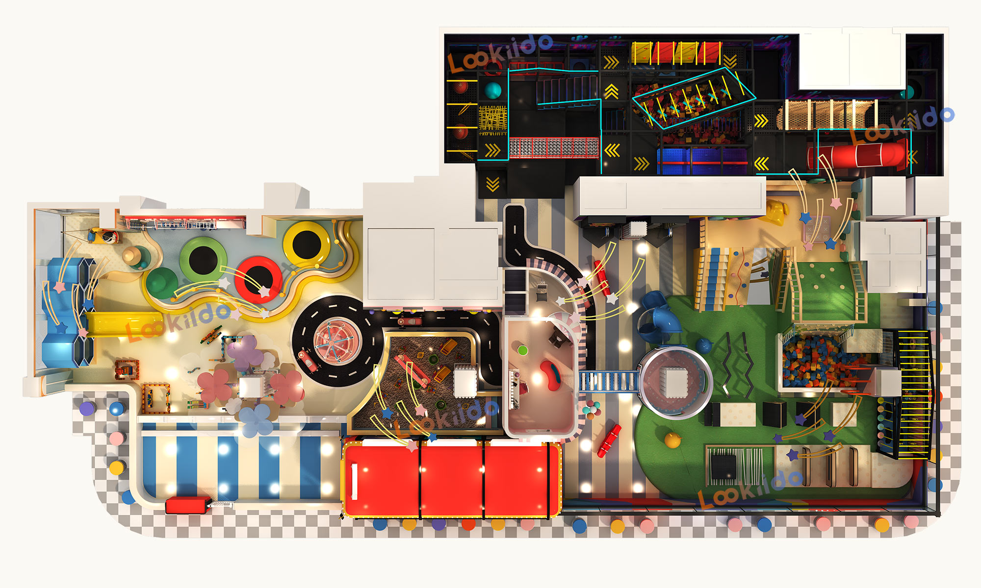 Dual-Theme Kids Playground Equipment Investment: Sunny Oasis Mysterious Desert Nights