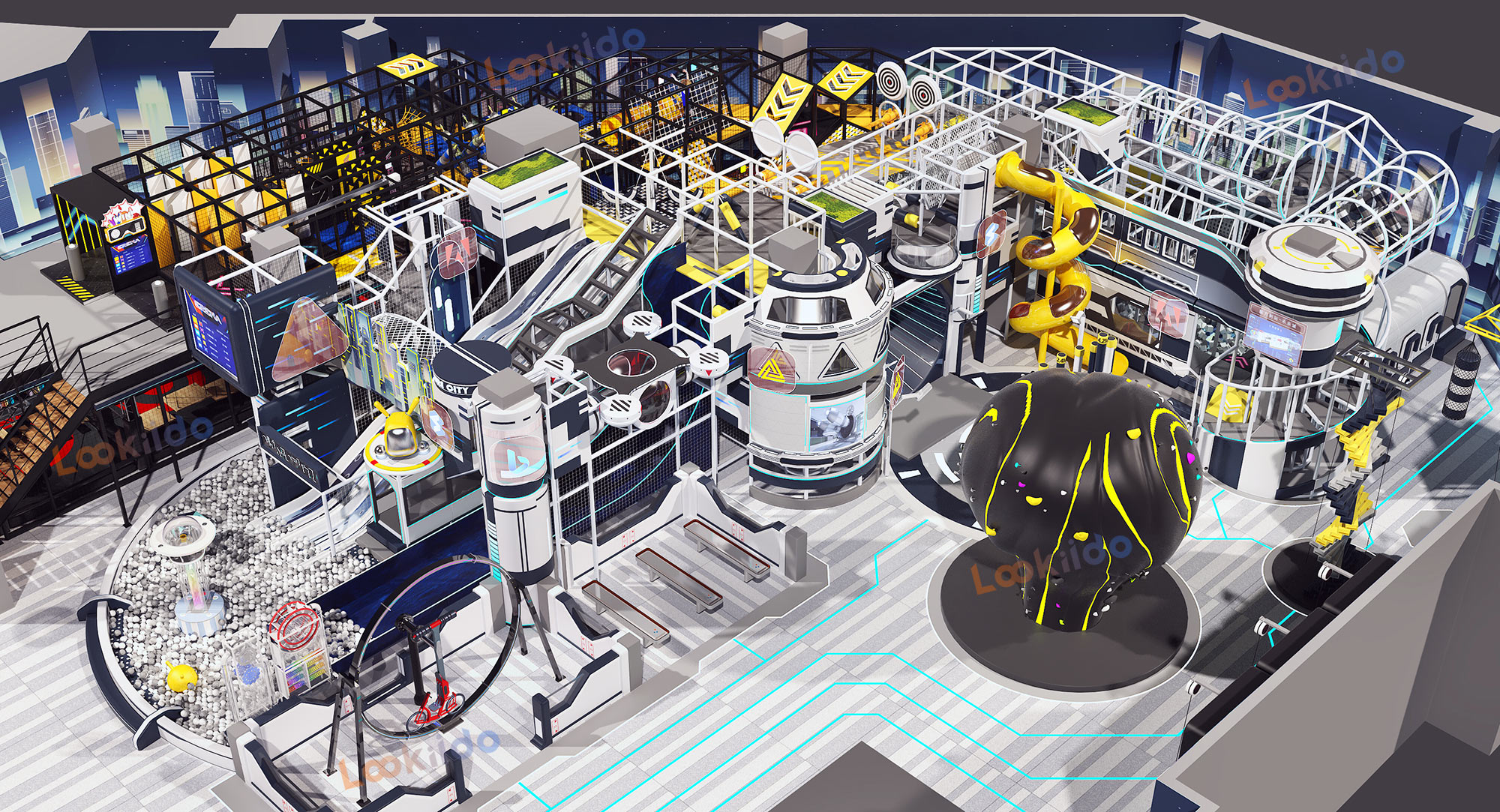 Stellar Gateway: Next-Gen Indoor Playground Equipment with Multi-Level Maze Arena Custom China