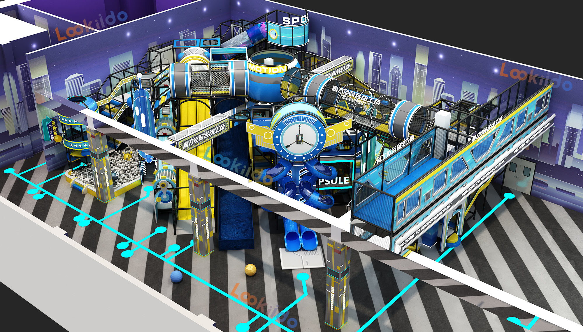 Magical Space Motion Playground: A Time-Shift Adventure Amusement Equipment for Ages 3-12