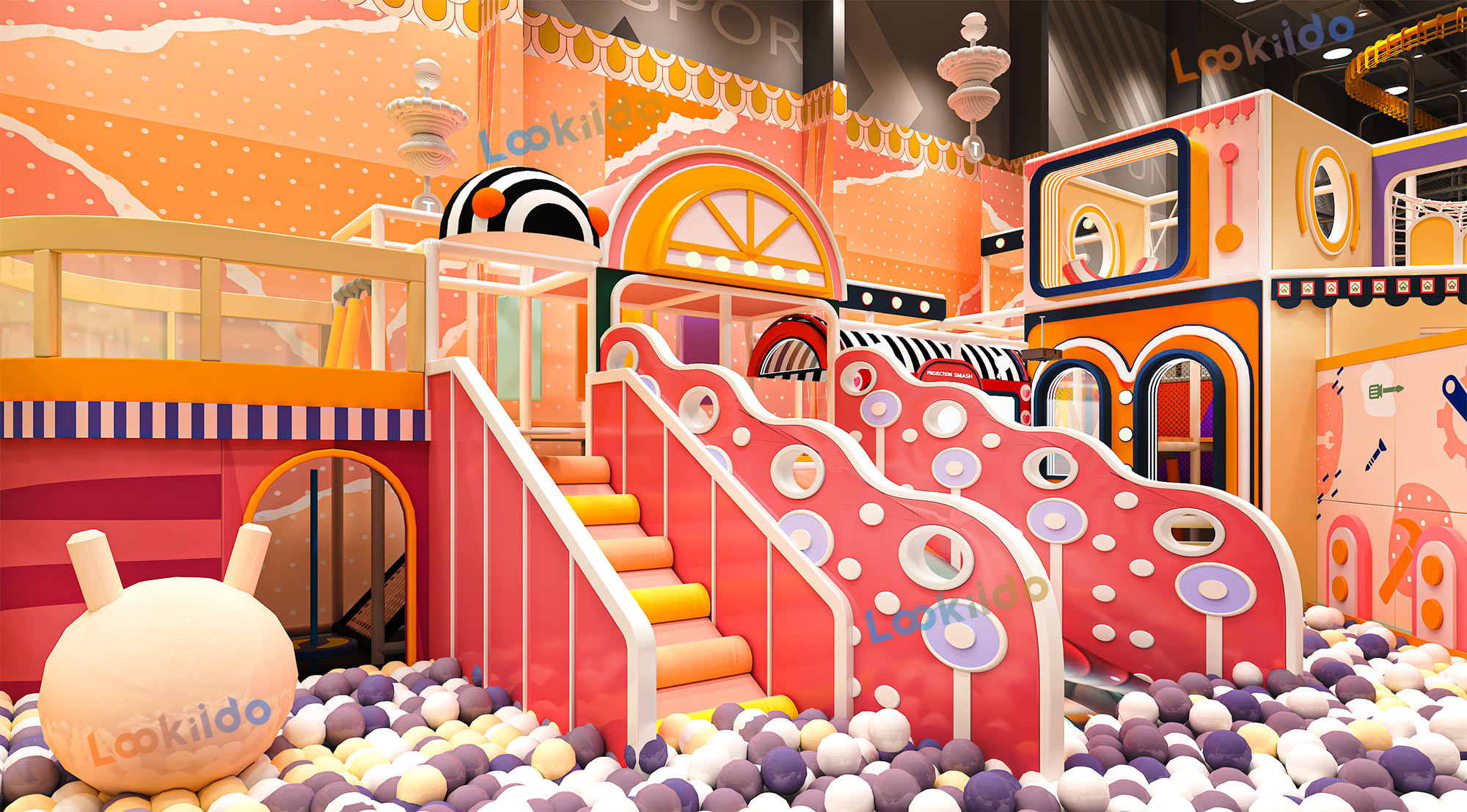 Dual-Age Indoor Adventure Park Featuring Sports Trampolines and Soft Play Maze Equipment