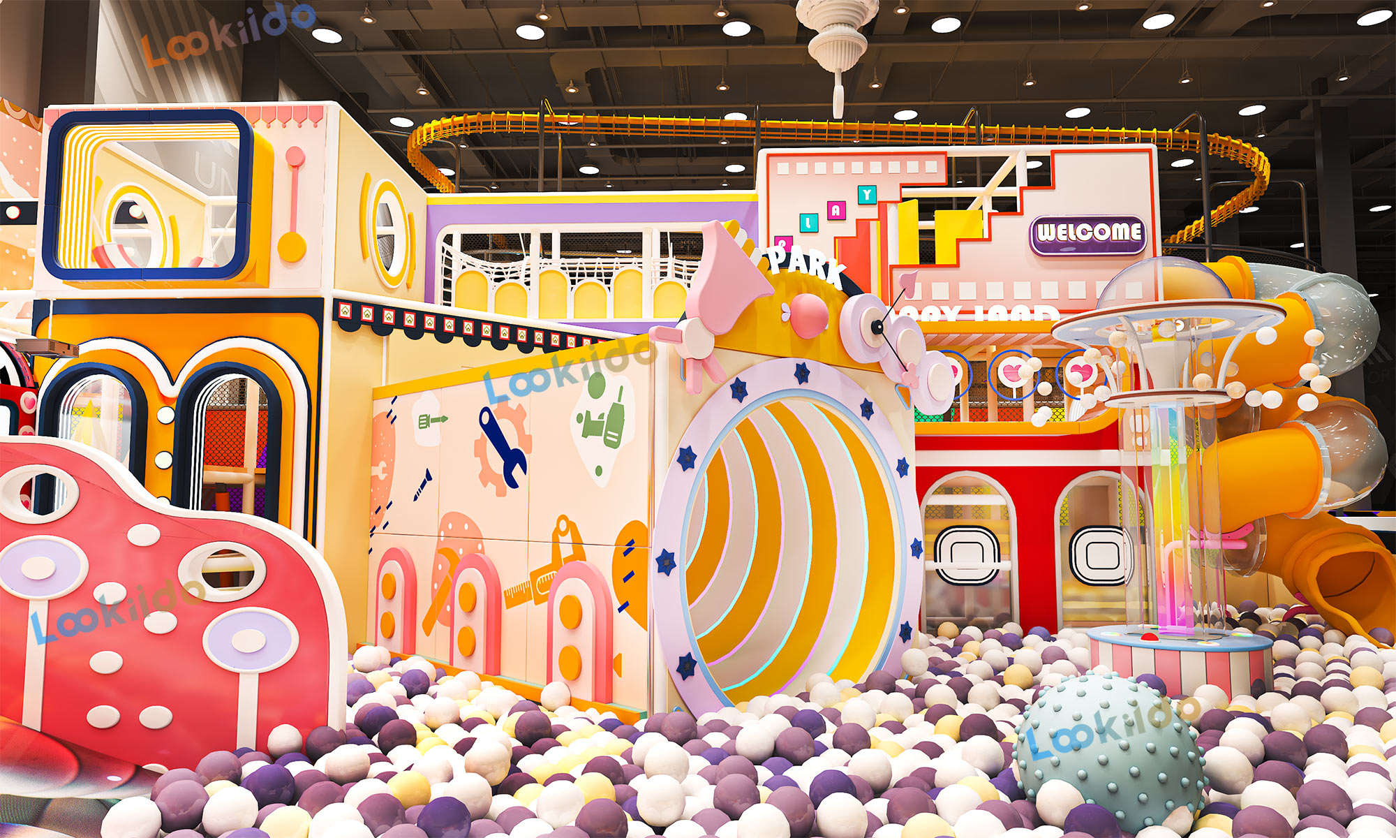 Dual-Age Indoor Adventure Park Featuring Sports Trampolines and Soft Play Maze Equipment