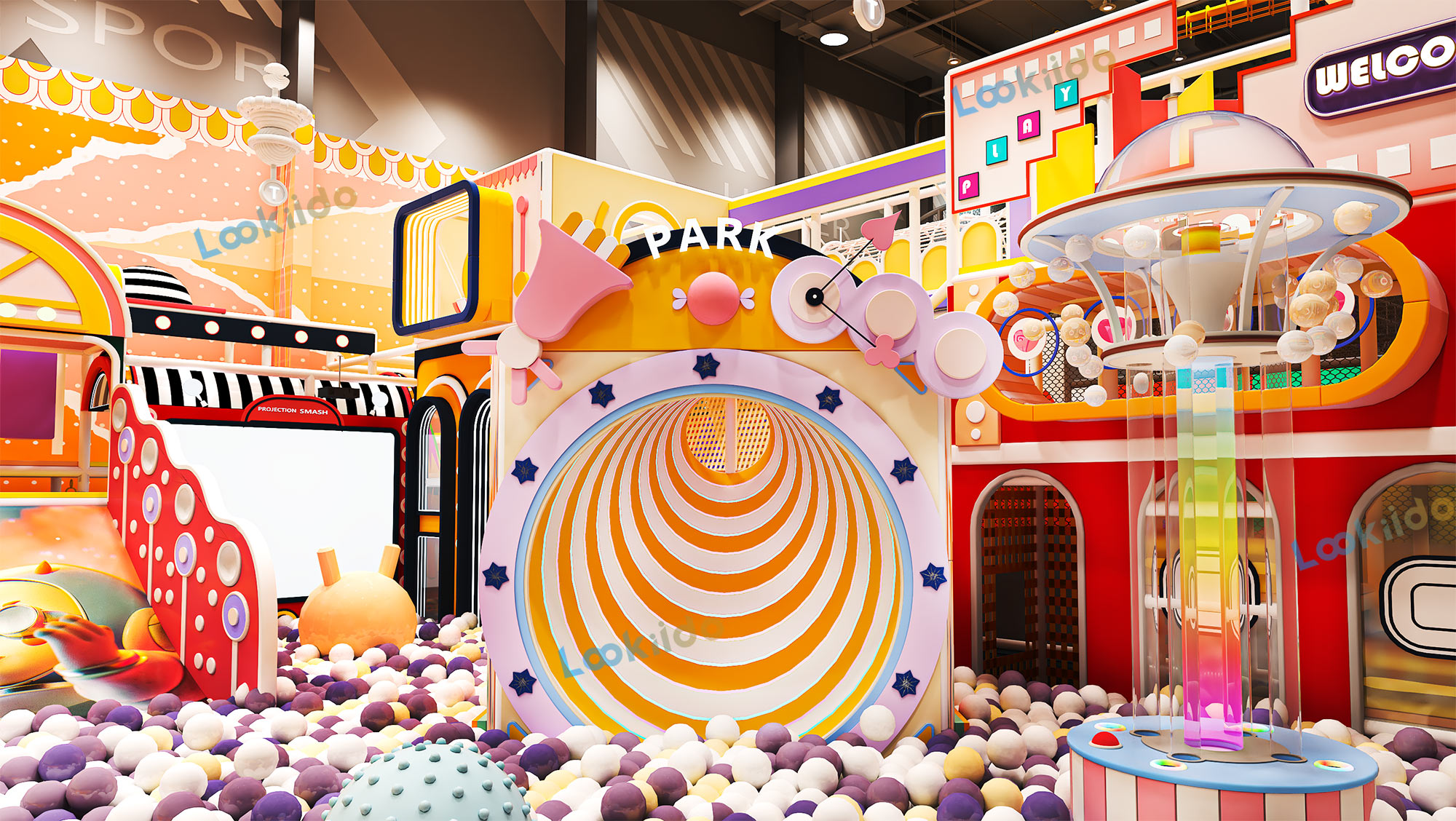 Dual-Age Indoor Adventure Park Featuring Sports Trampolines and Soft Play Maze Equipment