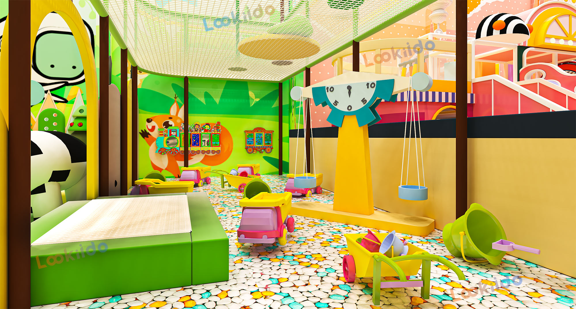 Dual-Age Indoor Adventure Park Featuring Sports Trampolines and Soft Play Maze Equipment