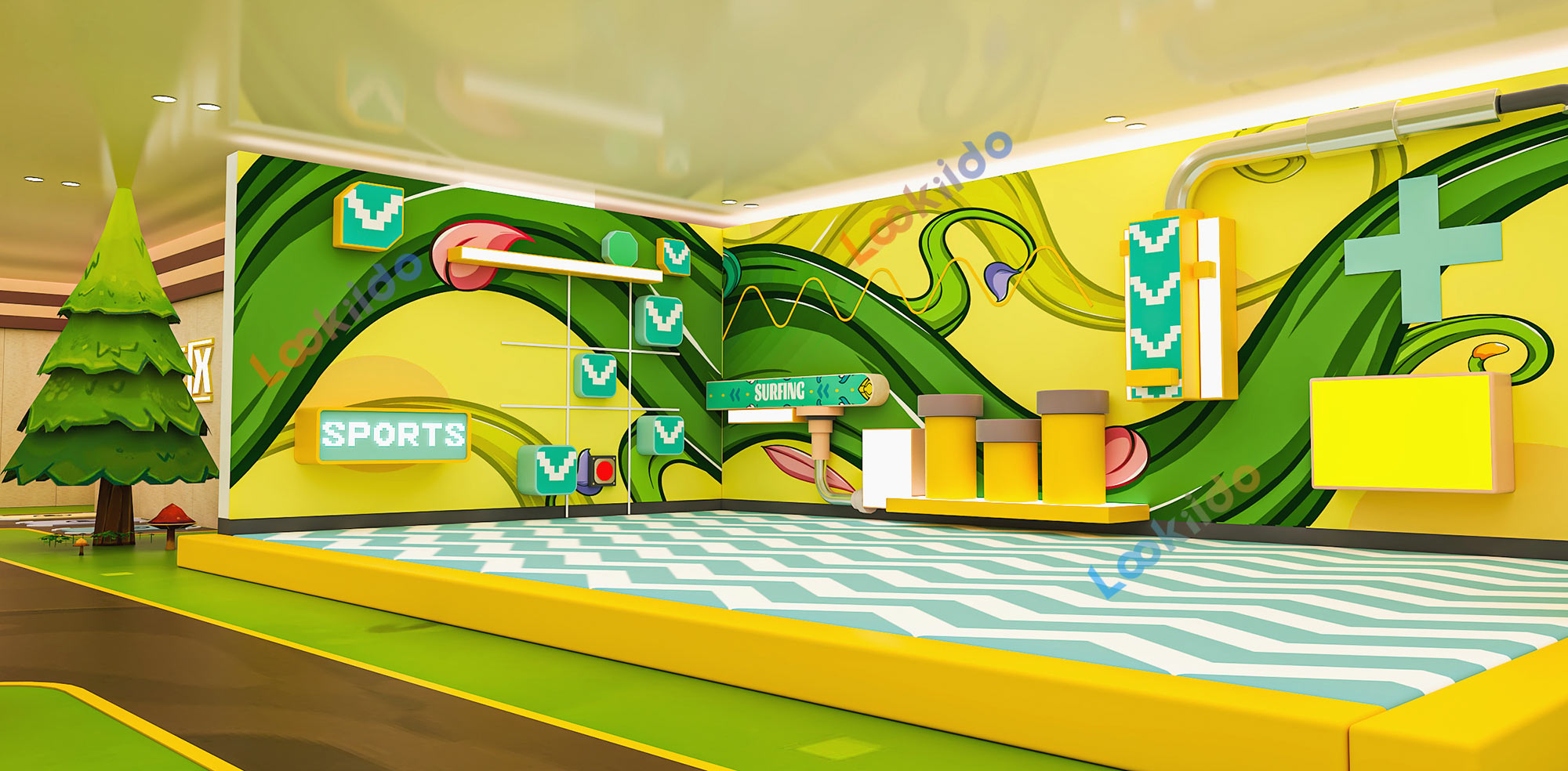 LEGO-Style Botanical Indoor Playground Manufacturers with Ride-On Cars for Ages 3-8