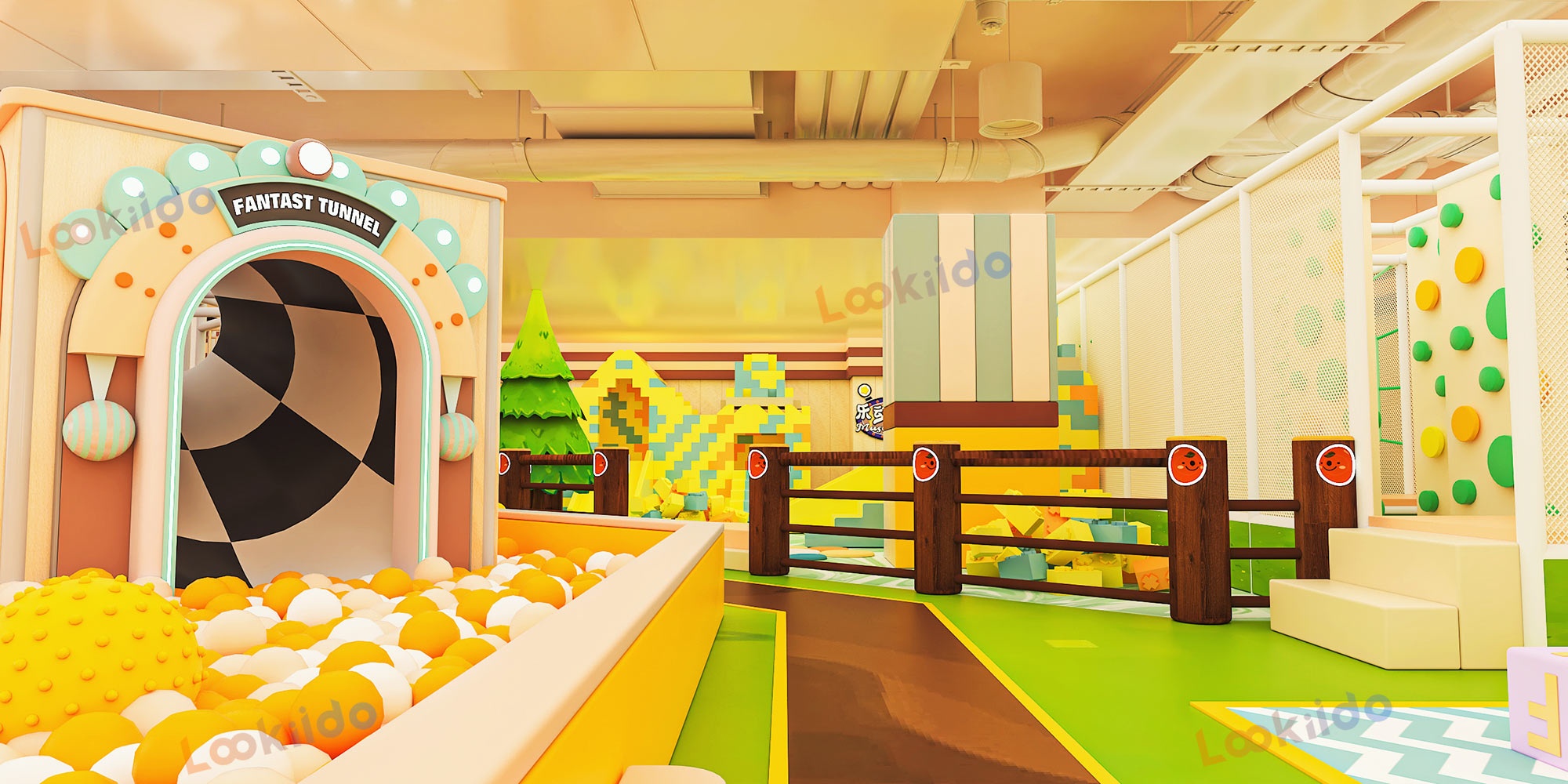 LEGO-Style Botanical Indoor Playground Manufacturers with Ride-On Cars for Ages 3-8