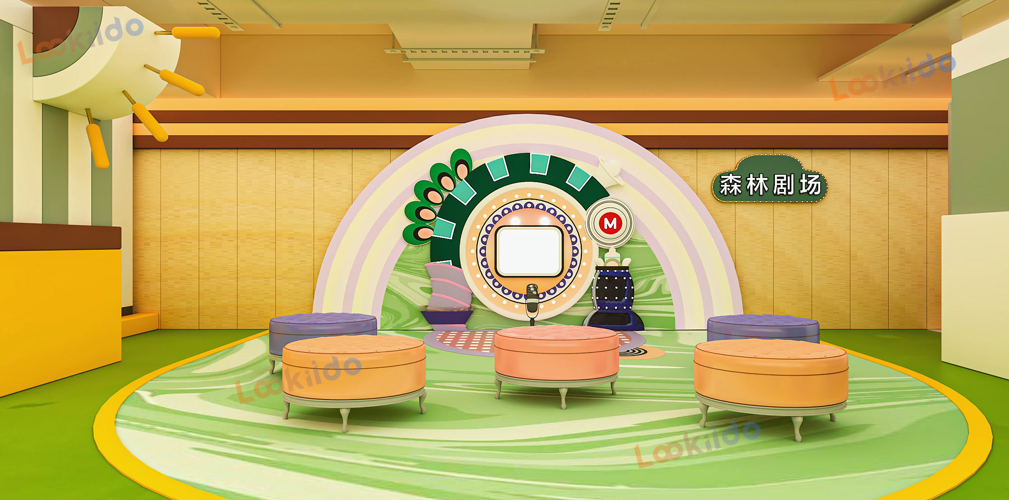 LEGO-Style Botanical Indoor Playground Manufacturers with Ride-On Cars for Ages 3-8