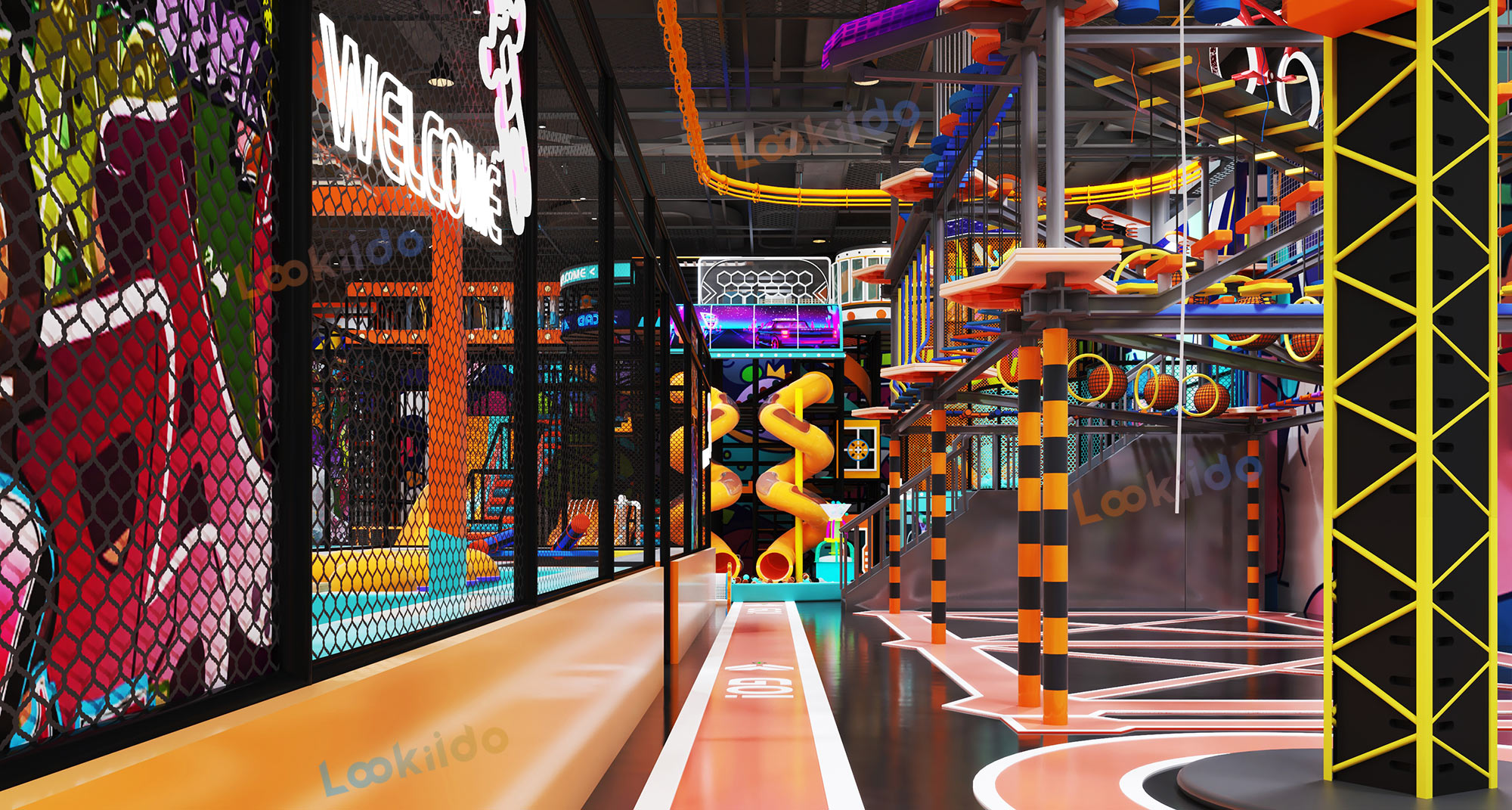 Luxury Family Entertainment Center with Dining and Arcade for High-Net-Worth Families