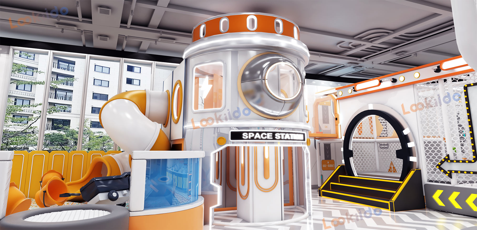 Toddler Soft Play Area Combined with Arcade Games Including Claw Machines and Racing Games