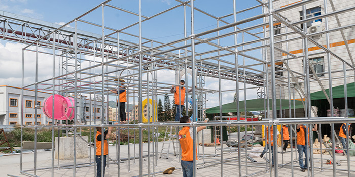 Installation of the playgrounds