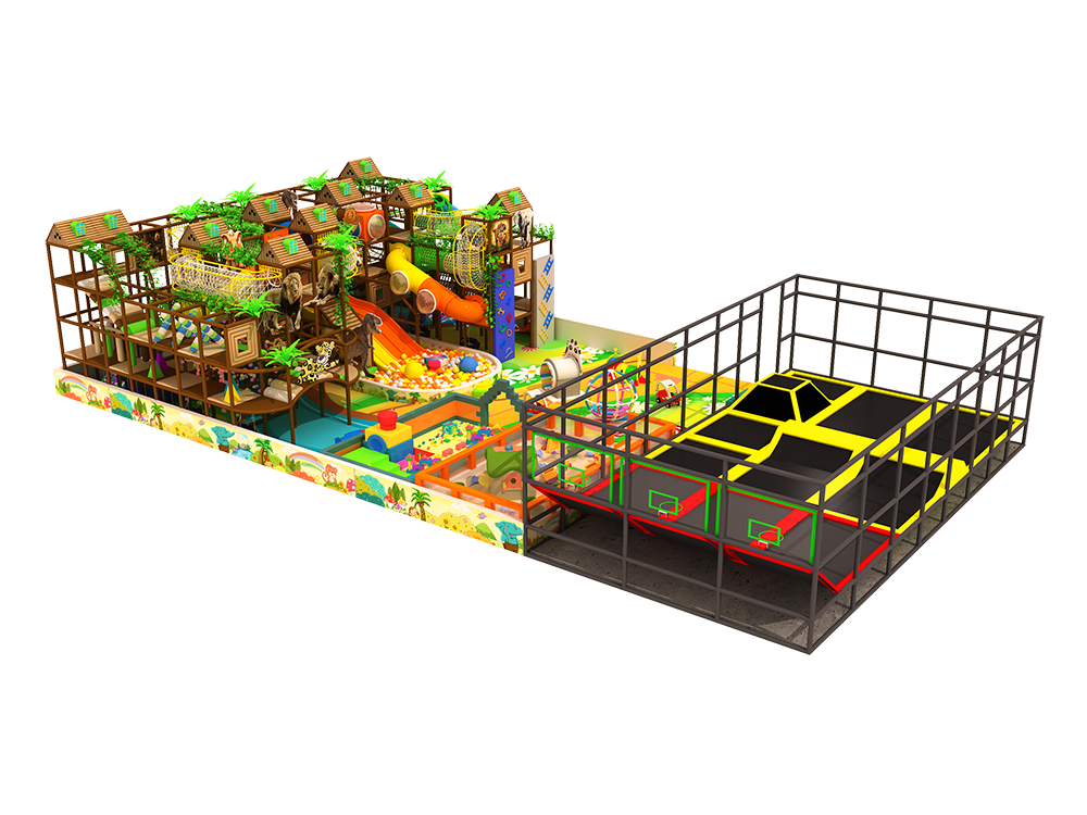 High Quality Customizable Mixed Play Zone Commercial Soft Play Sponge Coated Tower Slide Kid Playground