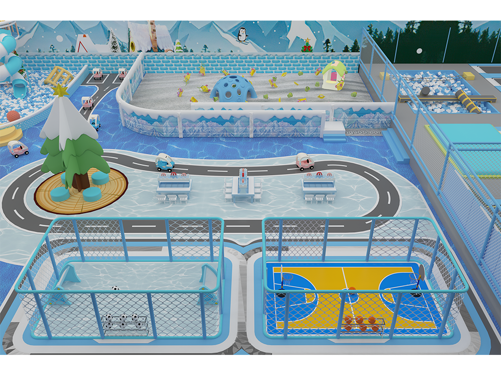 Commercial Indoor Play Park Soft Play Equipment Ocean Ball Pool Medium Fiberglass Slid Area With Games