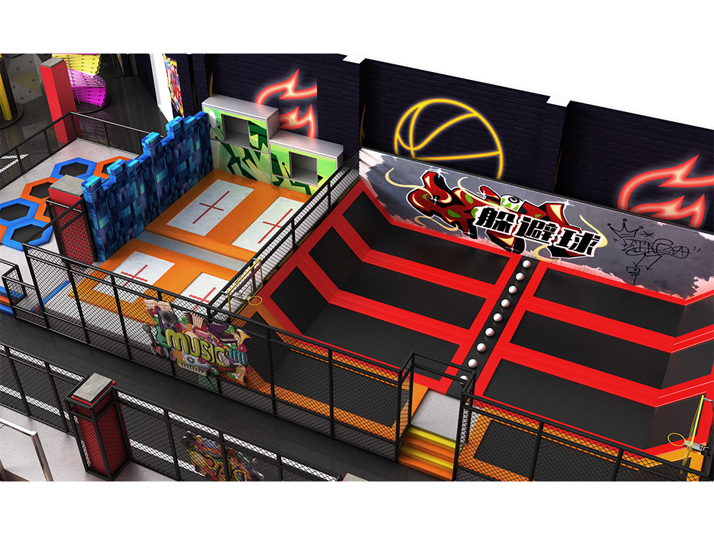 Multi Function Commercial Indoor Adult Children Kids Playground Amusement Park Ninja Warrior Course Customized Trampoline Park