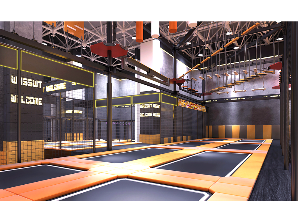 Large Indoor Kids Play Trampoline Parks Factory Hot Cheap Big Indoor Commercial Jumping Trampoline Park Manufacturer For Sale