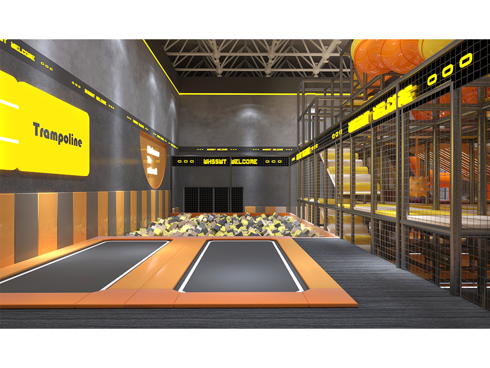 Large Indoor Kids Play Trampoline Parks Factory Hot Cheap Big Indoor Commercial Jumping Trampoline Park Manufacturer For Sale