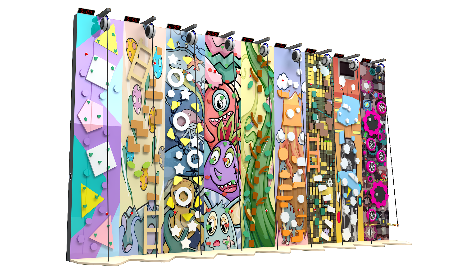 Customized Largeart Climbing Wall Indoor Playground Equipment Trampoline Park For Kids And Adults