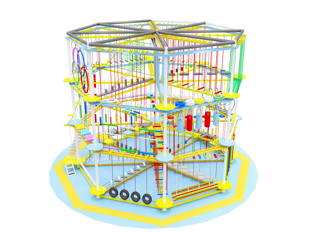 2024 Adult Adventure Indoor Obstacle Course Playground Equipment Outdoor Kids Climbing Rope Course