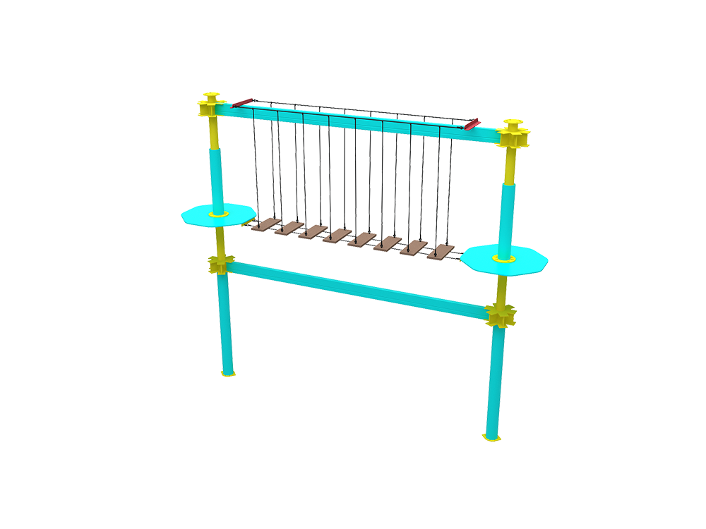 Customized Indoor Challenging High Rope Adventure Park Equipment Adventure Ropes Course for Kids and Adults