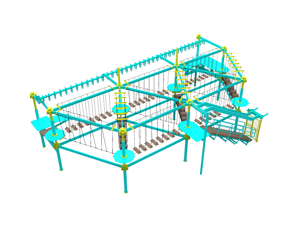 Kids Indoor Wall Climbing Family Indoor Entertainment Center And Children&#039;s Entertainment Center With High Ropes Course