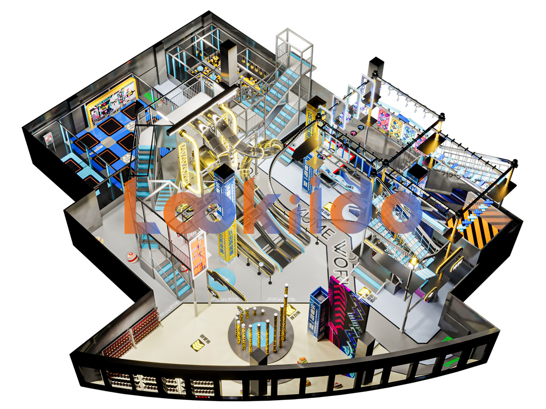 Commercial Rope Course Adventure Park Indoor Comprehensive Trampoline Playground