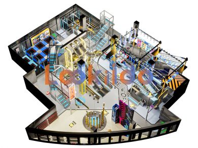 Commercial Rope Course Adventure Park Indoor Comprehensive Trampoline Playground