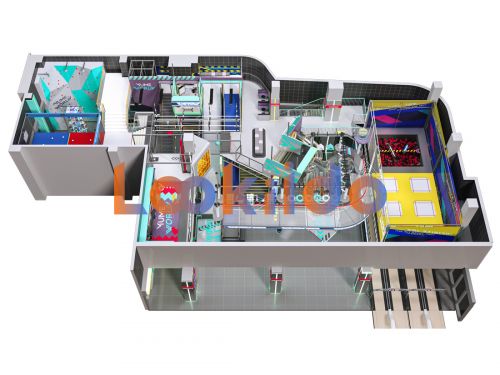 ​Commercial Rope Course Adventure Park Indoor Trampoline Comprehensive Trampoline 3