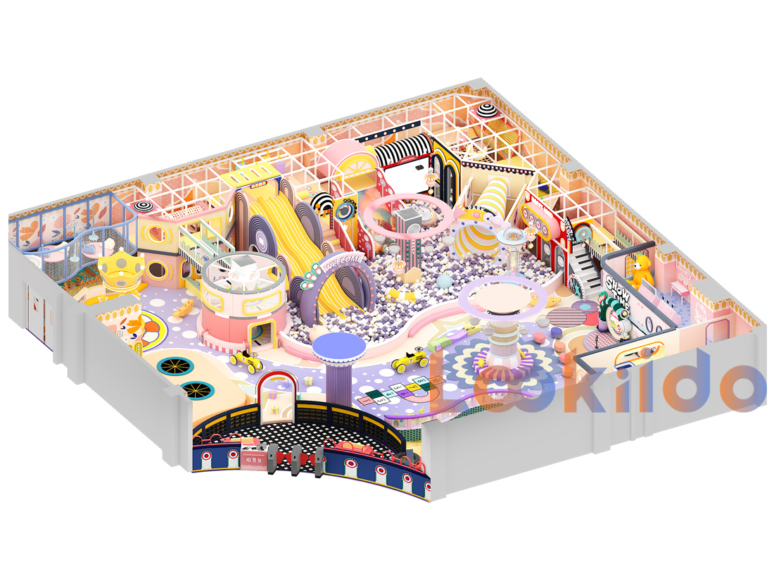 Custom Macaron Ocean Candy Castle Indoor Soft Play Playground Suppliers