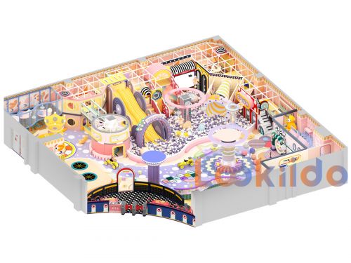 Custom Macaron Ocean Candy Castle Indoor Soft Play Playground Suppliers