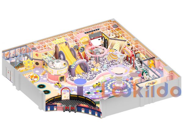 Custom Macaron Ocean Candy Castle Indoor Soft Play Playground Suppliers