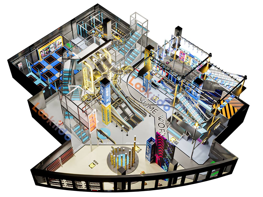 Commercial Rope Course Adventure Park Indoor Comprehensive Trampoline Playground