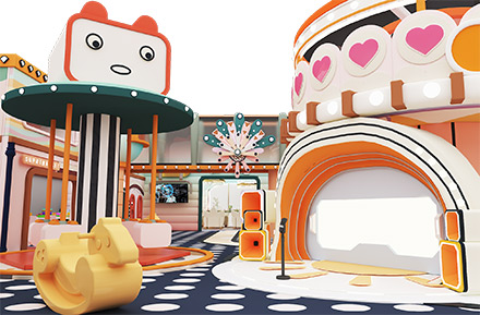 TV Cartoon Character Themed Macaron Playground Original Intellectual Property Design
