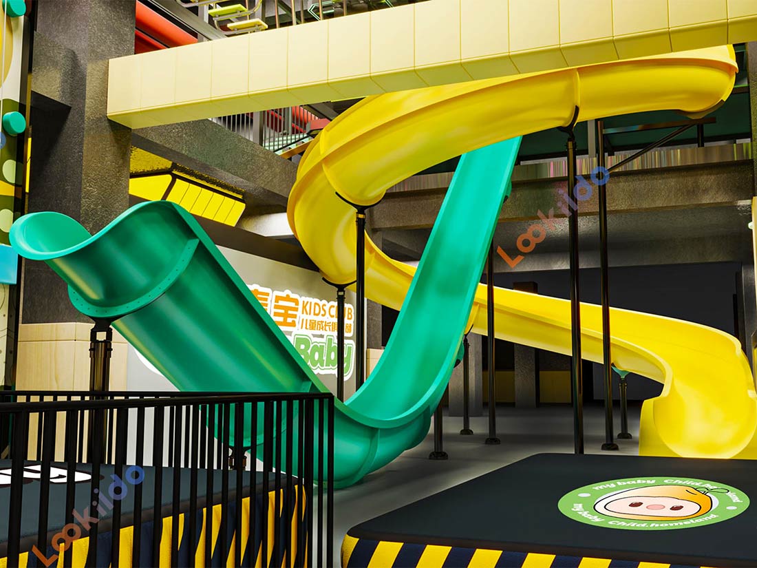 Commercial Giant Extra Long Fiberglass Slide Park Franchise Manufacturer