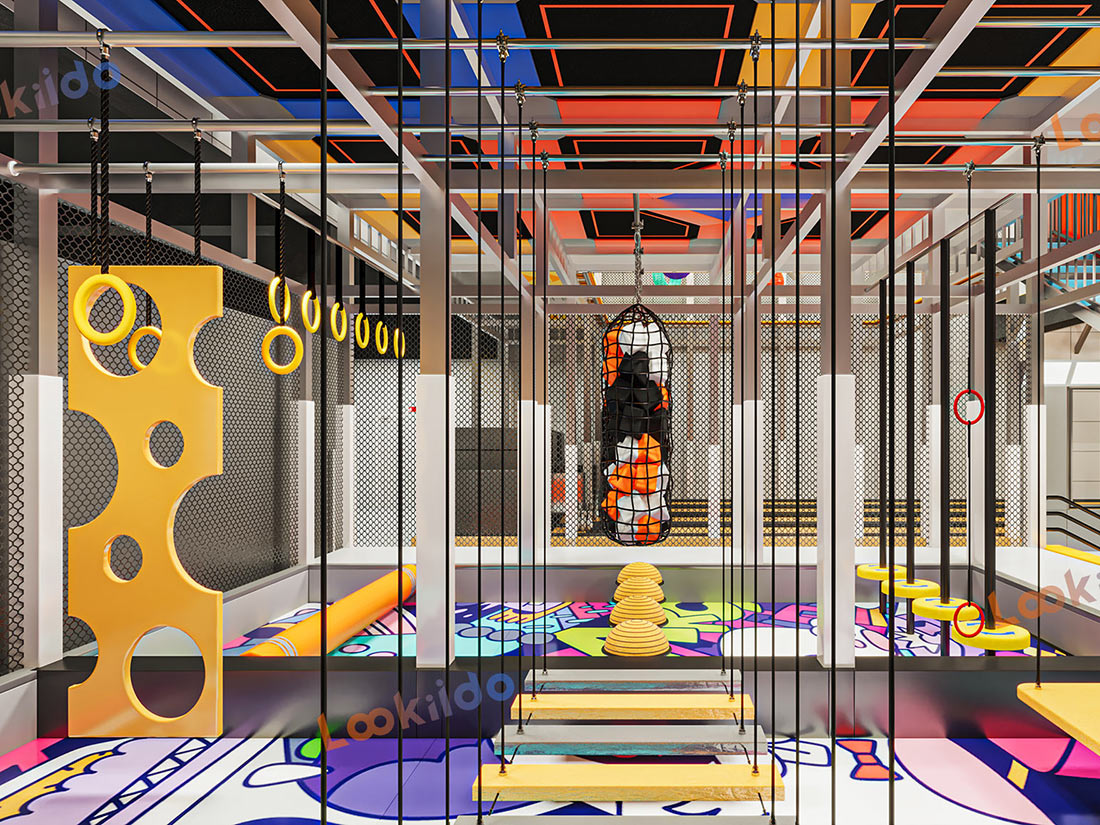 Indoor Sports Adventure Center Franchise Featuring Custom Designed Giant Launch Slides Equipment