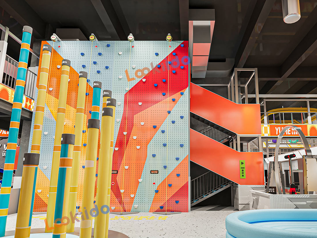 Indoor Sports Adventure Center Franchise Featuring Custom Designed Giant Launch Slides Equipment