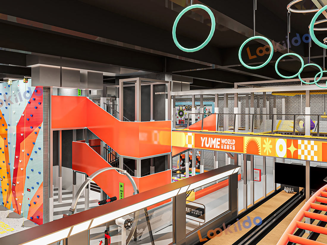 Indoor Sports Adventure Center Franchise Featuring Custom Designed Giant Launch Slides Equipment